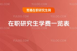 2025年在職研究生學費一覽表