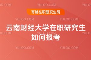 2025云南財經大學在職研究生如何報考