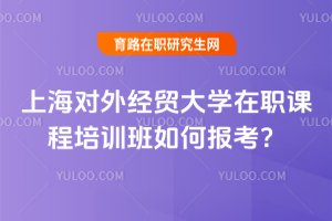 上海對(duì)外經(jīng)貿(mào)大學(xué)在職課程培訓(xùn)班如何報(bào)考?