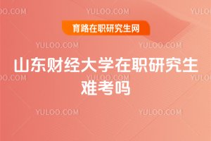 山東財經大學在職研究生難考嗎