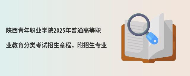 陜西青年職業學院2024年普通高等職業教育分類考試招生章程,附招生專業