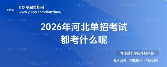 2026年河北單招考試都考什么呢?