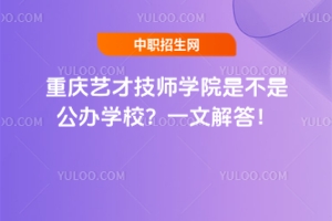 重慶藝才技師學(xué)院是不是公辦學(xué)校?一文解答!