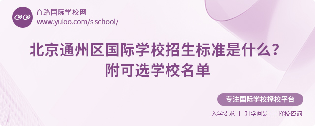 2025年北京通州區國際學校招生標準