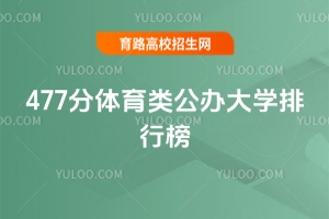 477分體育類公辦大學排行榜,附報考攻略