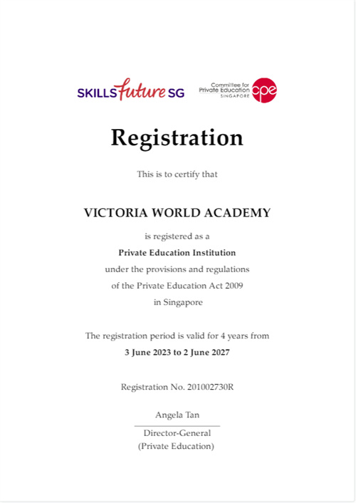 維多利亞世界學(xué)院國際認(rèn)證證書