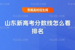 山東新高考分數線怎么看排名及院校選擇辦法