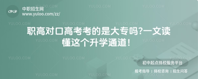 職高對口高考考的是大專嗎