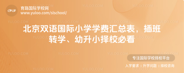 北京雙語國際小學學費匯總表,插班轉學、幼升小擇校必看