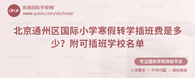 2026年北京通州區國際小學寒假轉學插班費是多少